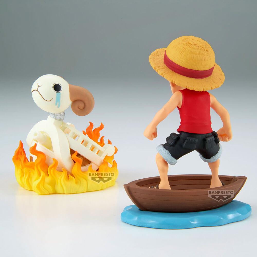 One Piece Figura Luffy & Going Merry Log Stories Banpresto 8cm