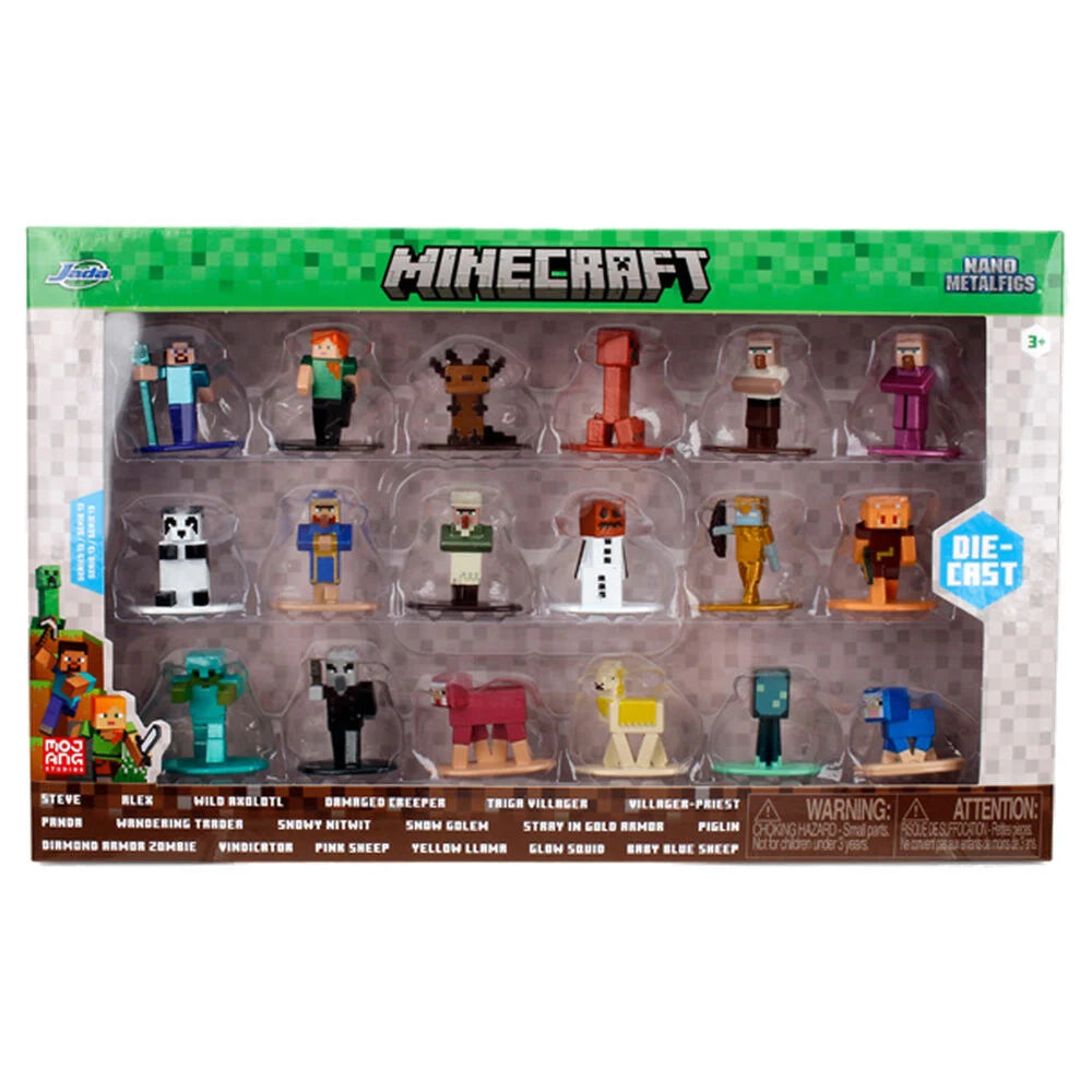 Jada Toys Blister 18 figuras Minecraft 4cm