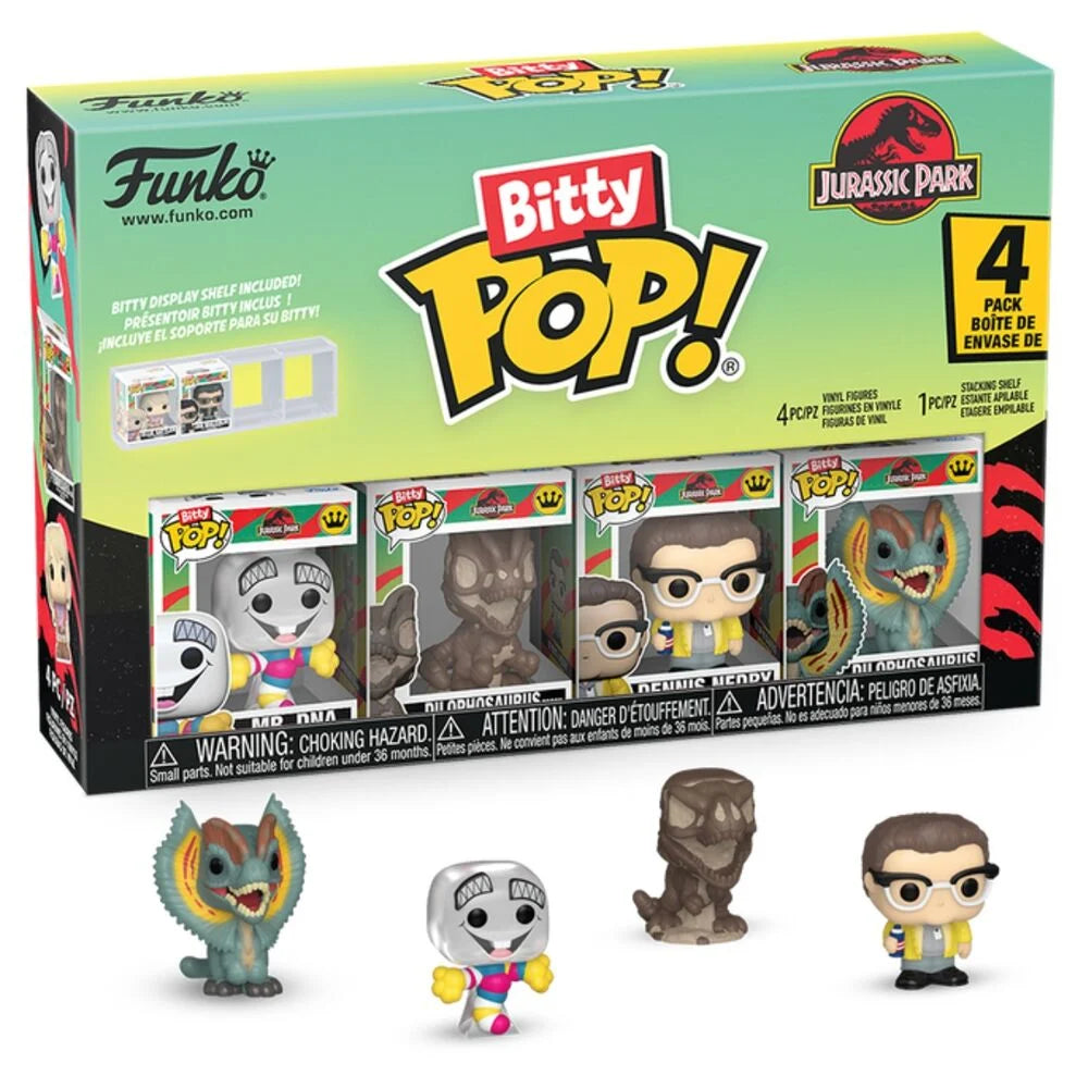 Blister 4 figuras Bitty POP Jurassic Park Mr. DNA | Funko