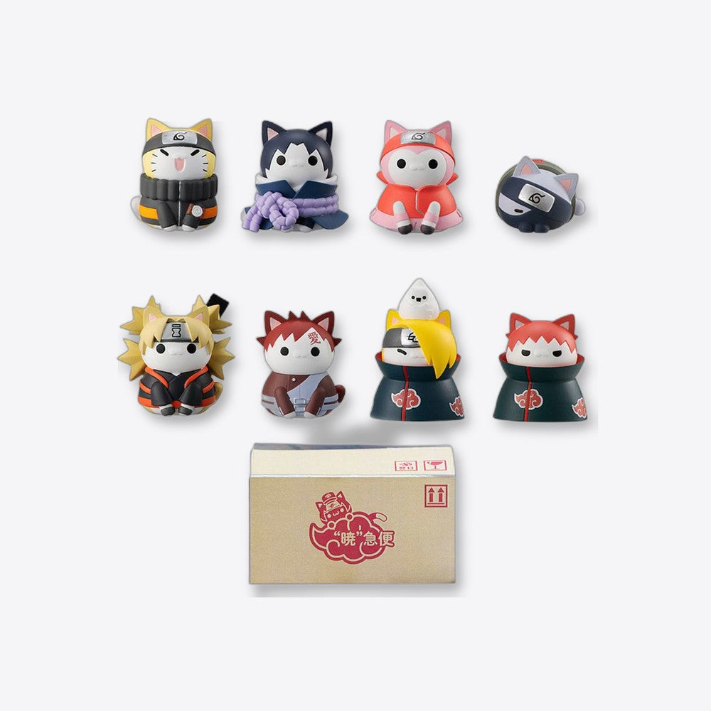 Set 8 figuras megahouse naruto shippuden nyaruto! battle vs akatsuki surtido (imagen 2 de 6)