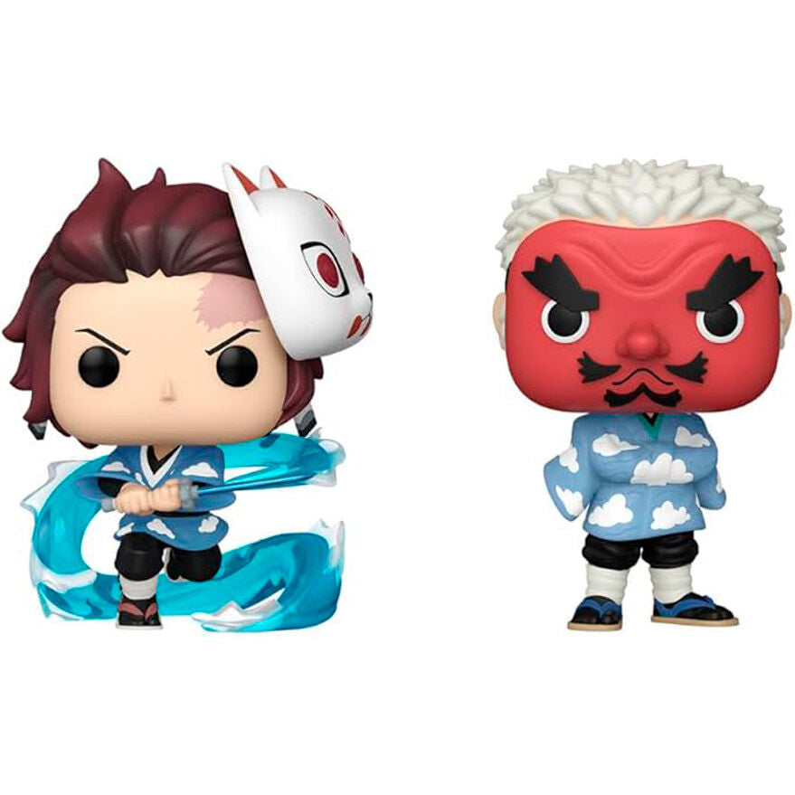 Funko Blister 2 figuras POP Demon Slayer Kimetsu no Yaiba Tanjiro Kamado & Sakonji Urokodaki (imagen 2 de 3)