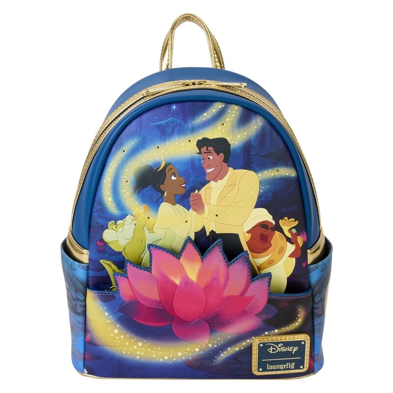 Mochila 15th Anniversary Tiana y El Sapo Disney Loungefly 26cm (imagen 2 de 7)