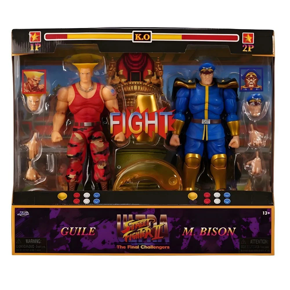 Jada Toys Blister 2 figuras Guile y Bison Street Fighter II 15cm