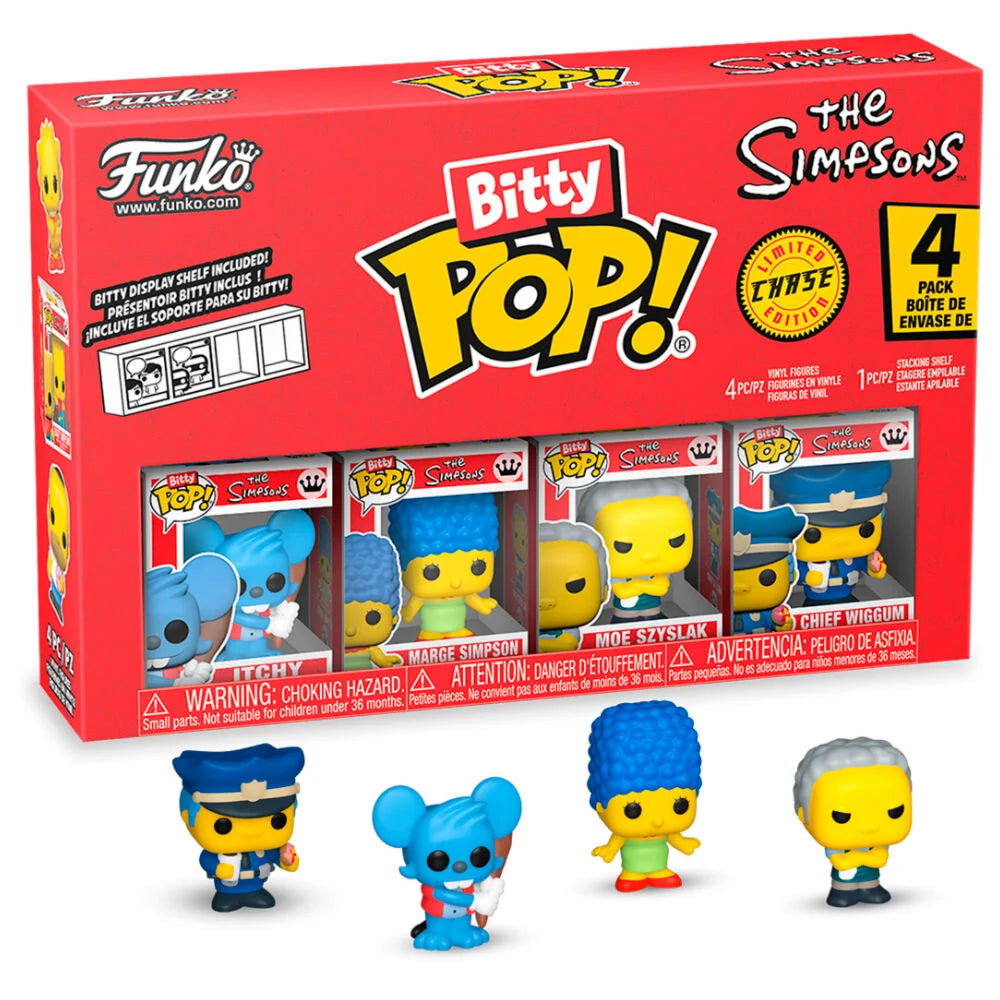 Los Simpsons Blister 4 Bitty POP Itchy y amigos Funko