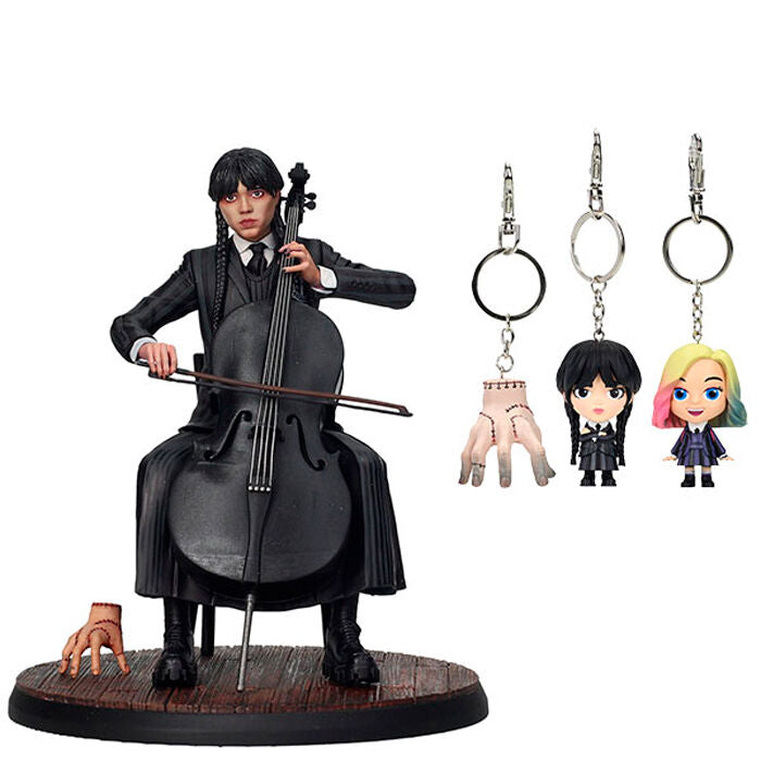 Sd Toys Figura Miercoles Violonchelo + Llavero Wednesday