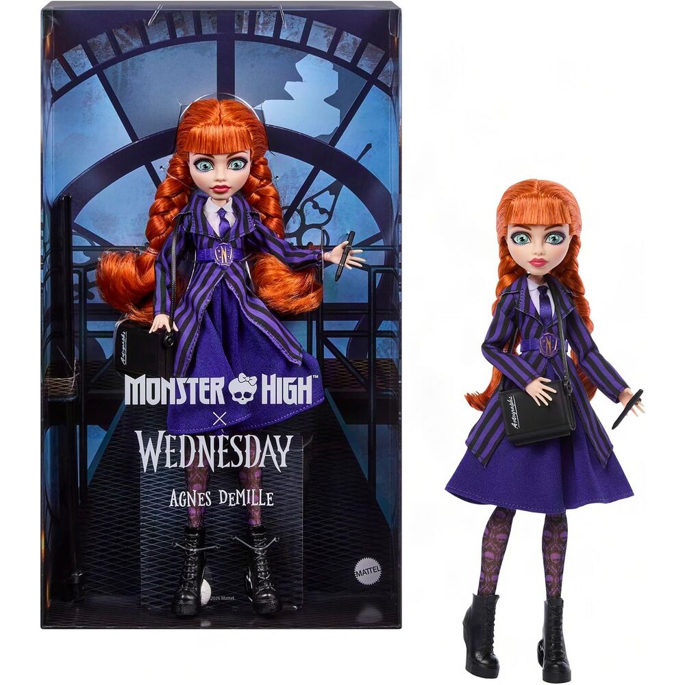 Mattel Muñeca Agnes Miercoles Wednesday Monster High (imagen 2 de 6)