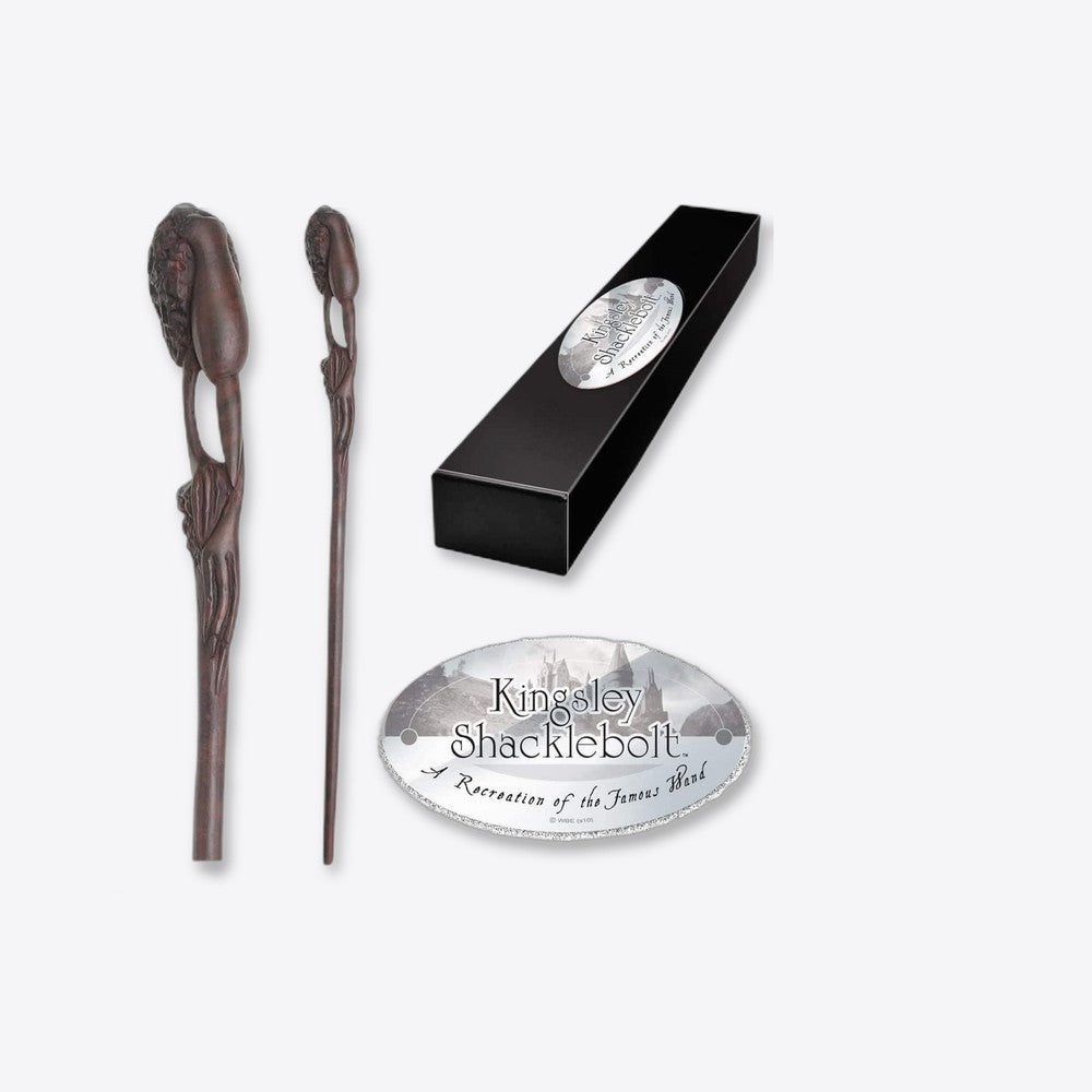 Replica the noble collection harry potter kingsley shaklebolt varita con caja y placa de identificacion (imagen 6 de 6)