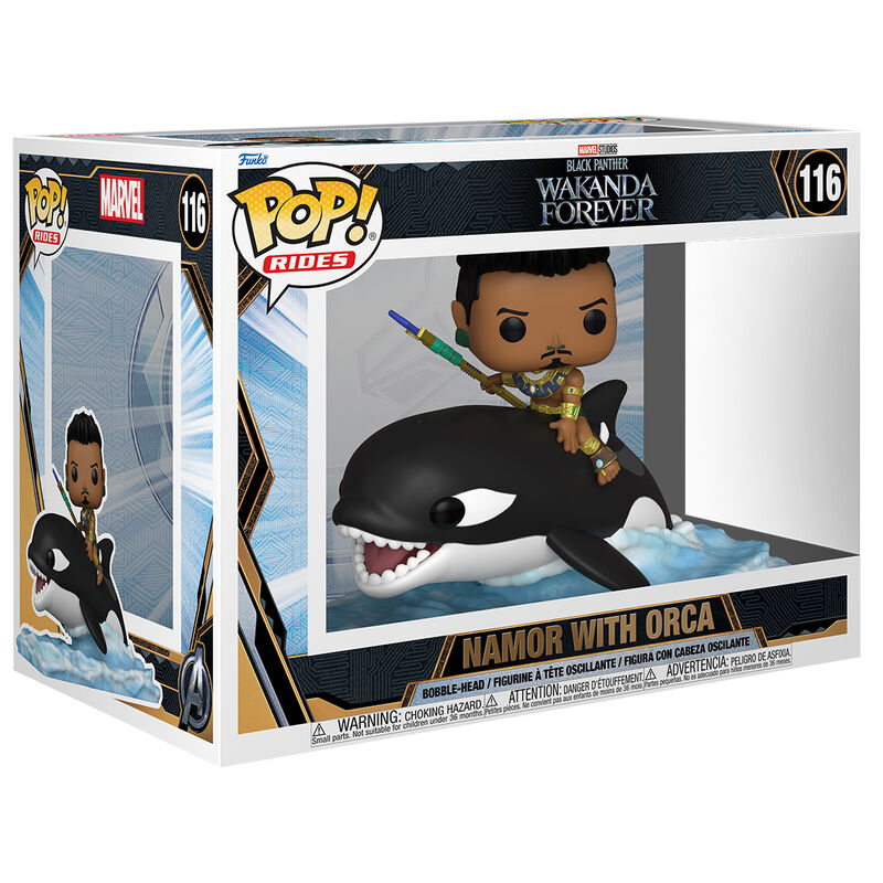 Marvel Black Panther Figura POP Namor con Orca