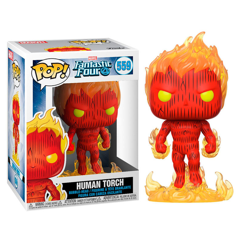 Marvel Figura POP Los 4 Fantásticos La Antorcha Humana Funko