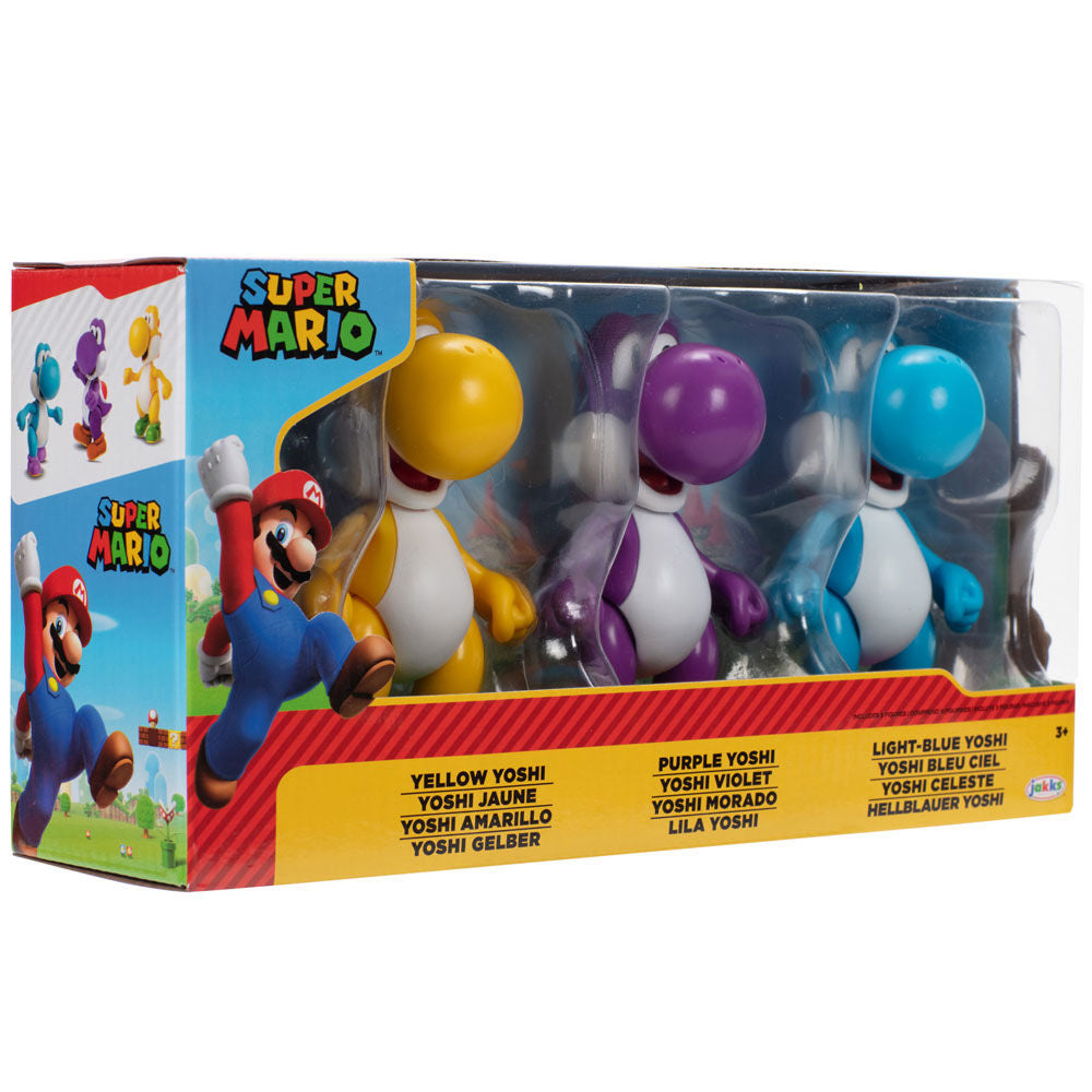 Jakks Pacific Blister 3 figuras Yoshi Super Mario Bros 10cm (imagen 2 de 8)