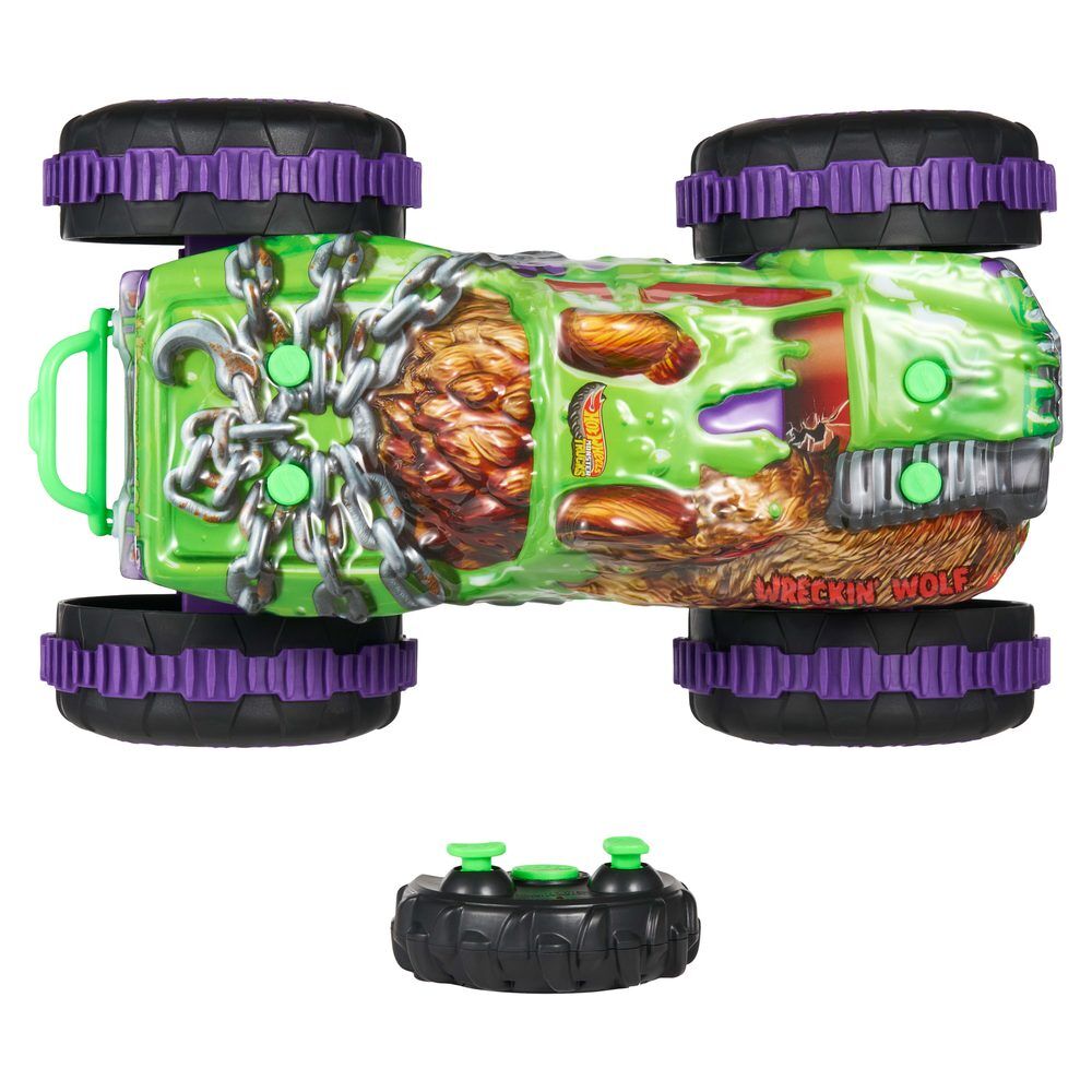 Mattel Coche radio control Wreckin Wolf Hot Wheels (imagen 4 de 6)