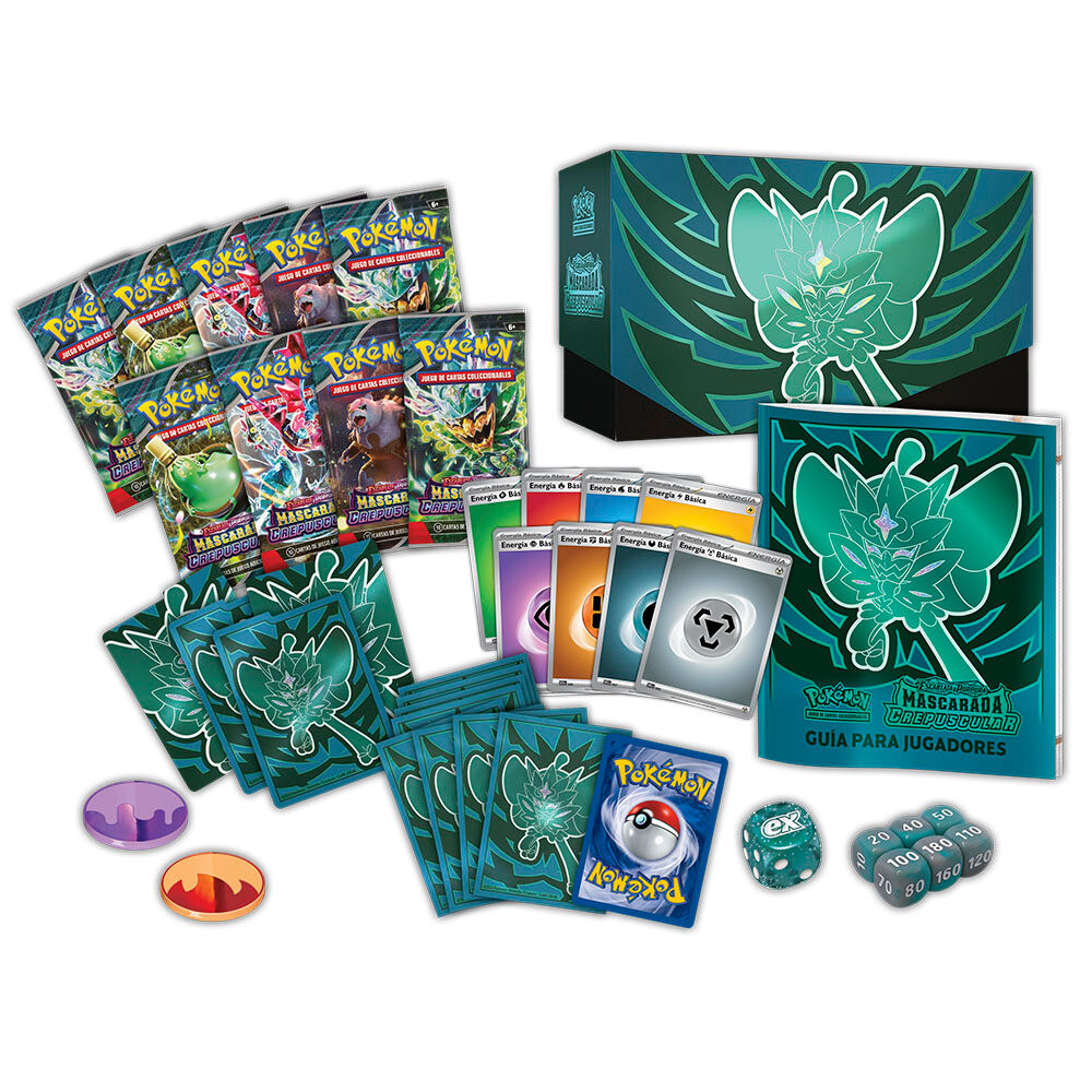 Pokemon Juego De Cartas Estuche cartas Mascarada Crepuscular Escarlata y Purpura Pokemon español (imagen 2 de 4)