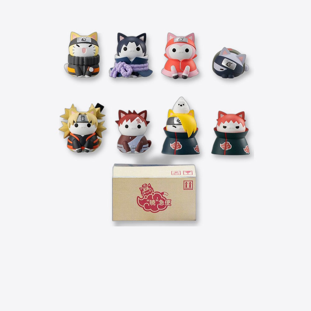 Set 8 figuras megahouse naruto shippuden nyaruto! battle vs akatsuki surtido (imagen 6 de 6)