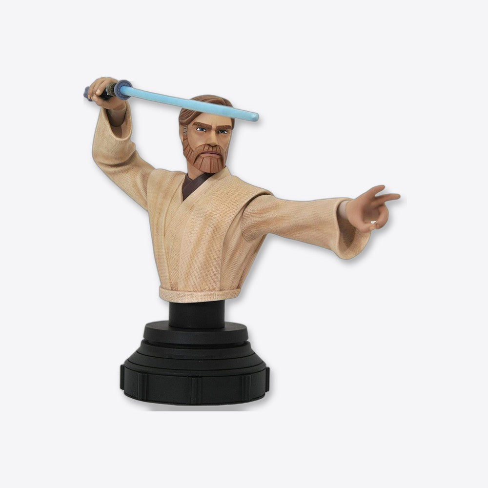 Figura busto diamond select toys star wars the clone wars obi wan 1 - 7 escala 15 cm resina (imagen 2 de 6)