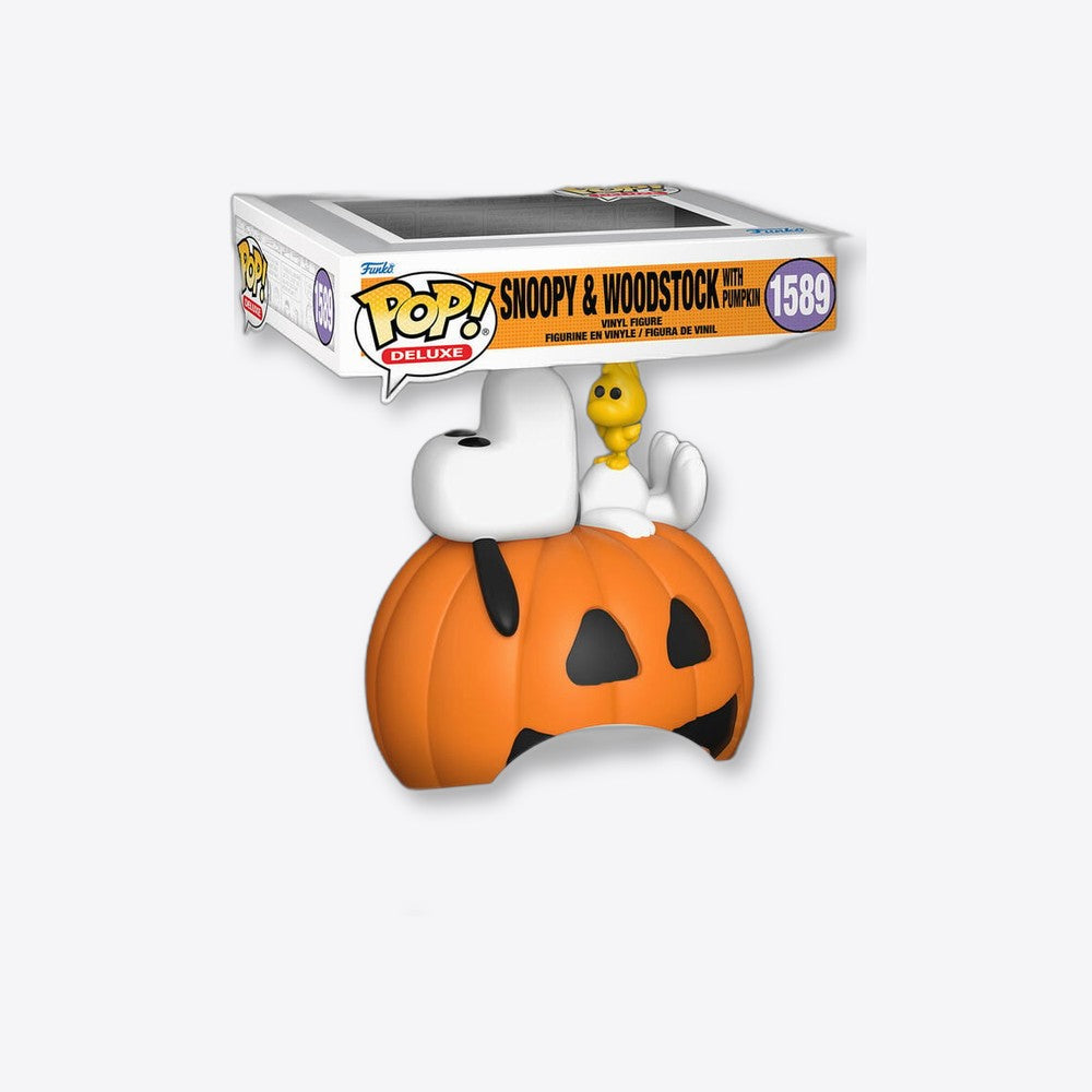 Funko Figura POP Deluxe Peanuts Snoopy & Woodstock with Pumpkin (imagen 3 de 6)