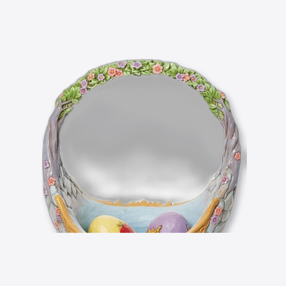 Cesta de pascua enesco con 3 huevos blancanieves (imagen 3 de 6)