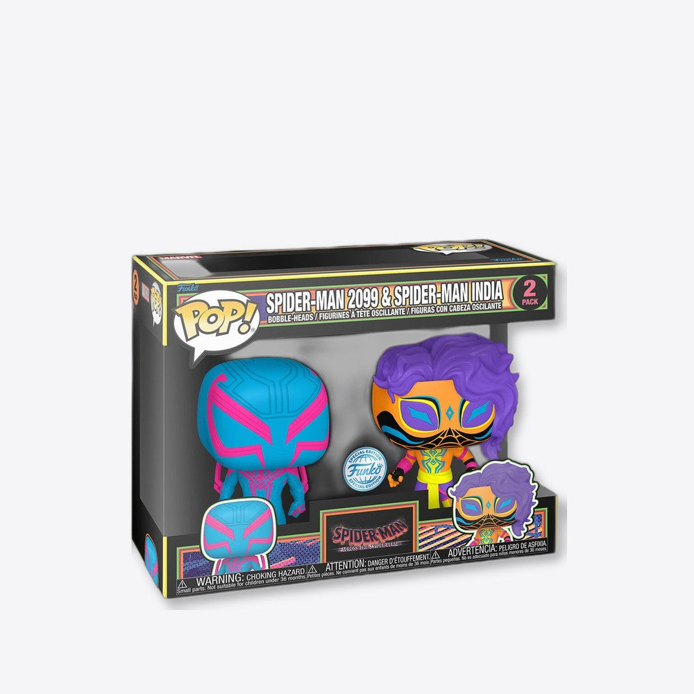 Funko Blister 2 figuras POP Spiderman - Spider-Man 2099 & Spider-Man India Exclusive (imagen 5 de 6)