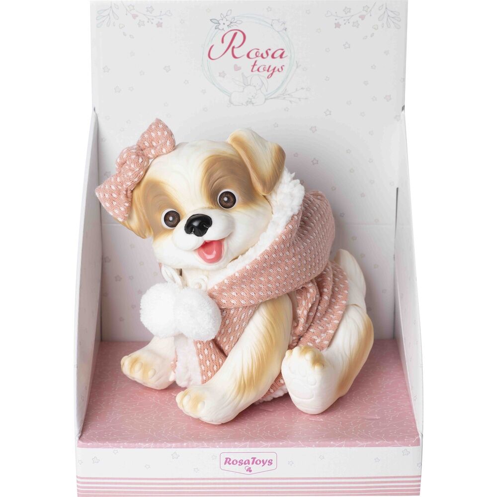 Rosa Toys Muñeco bebe reborn perrito chaleco