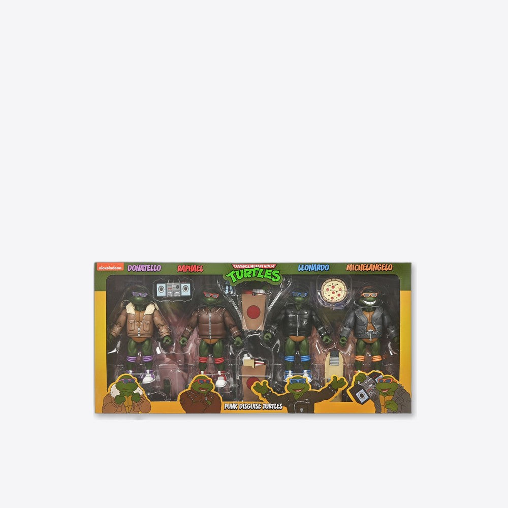Figura neca teenage mutant ninja turtles cartoon punk turtles pack 4 scale action 18cm (imagen 4 de 6)