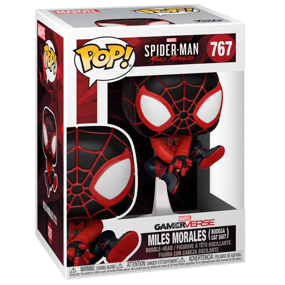 Marvel Miles Morales Figura POP Traje Gato Bodega Funko
