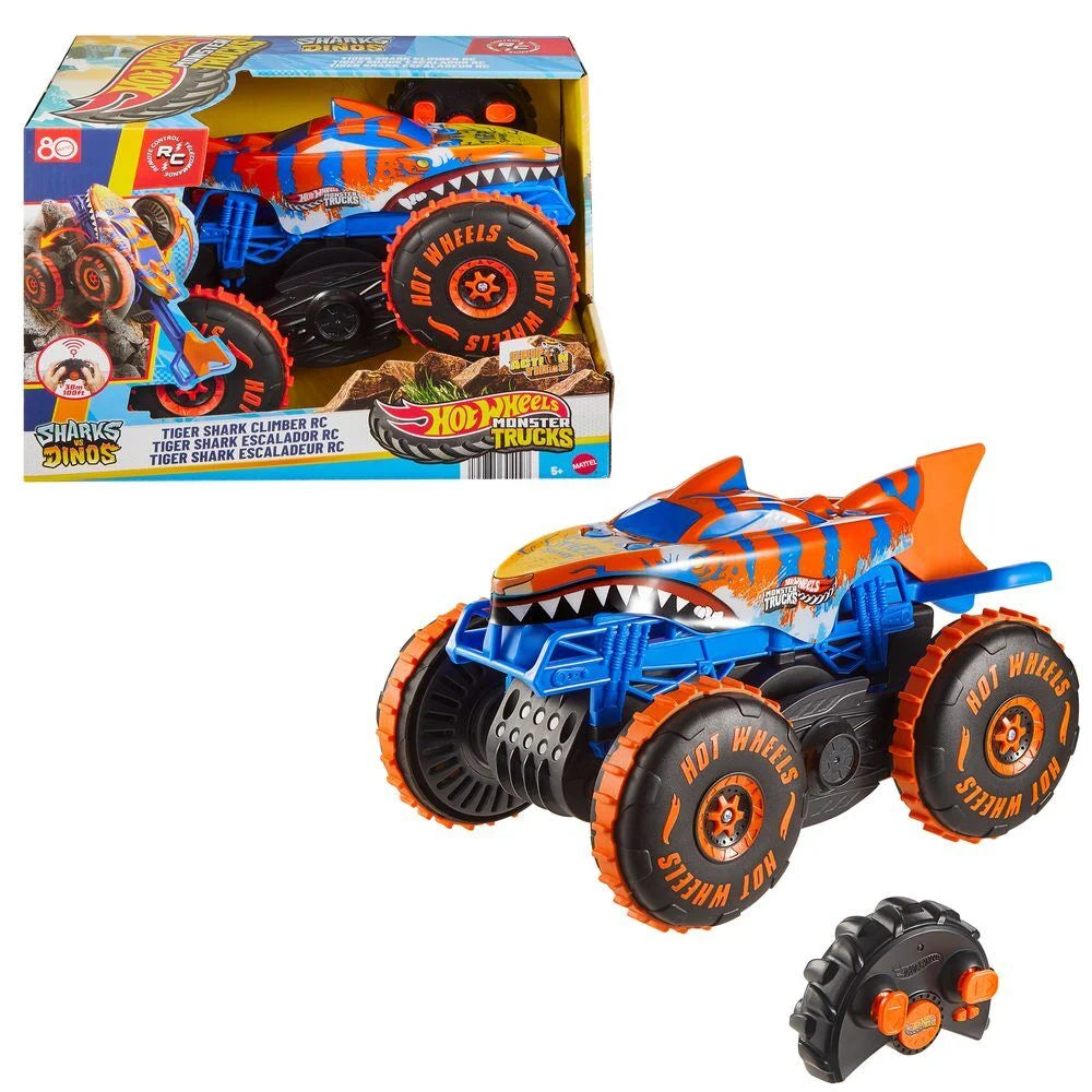 Mattel Coche radio control Tiger Shark Climber Monster Trucks Hot Wheels