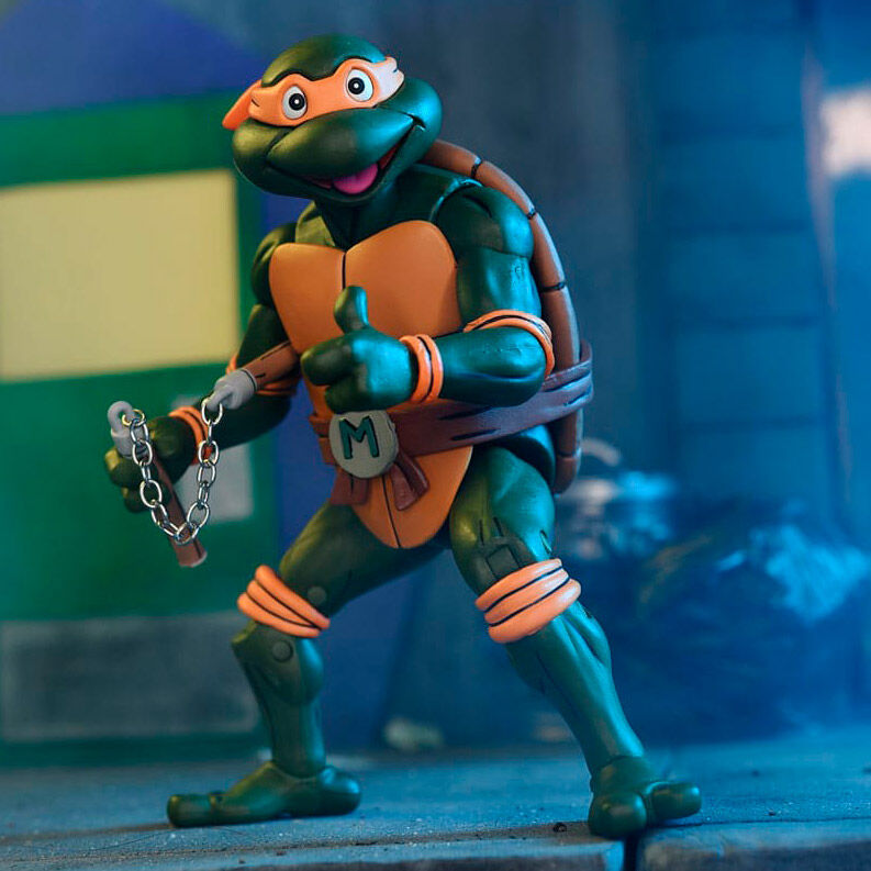 Neca Figura Ultimate Michelangelo VHS Cartoon Tortugas Ninja 18cm