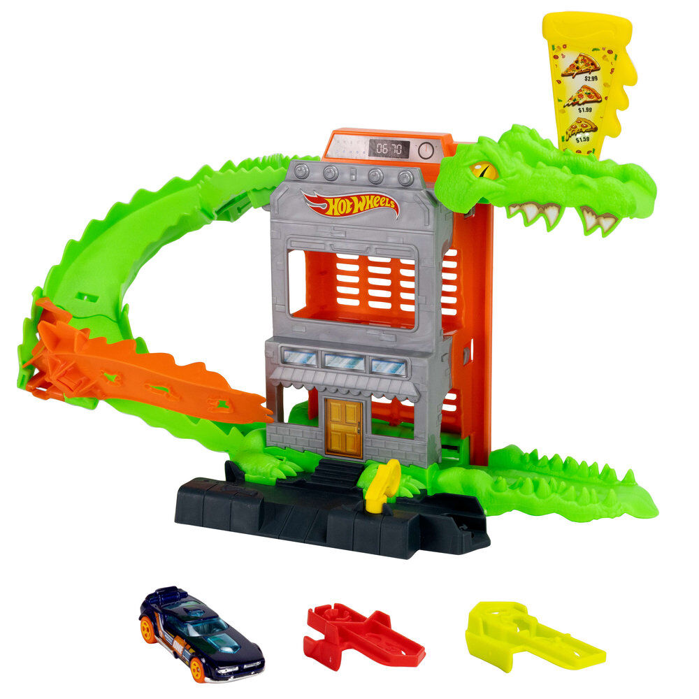Mattel Pista coches Ataque de Cocodrilo Hot Wheels City (imagen 3 de 6)