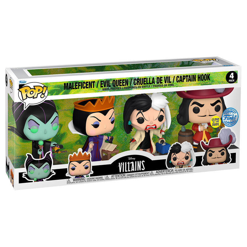 Funko Blister 4 figuras POP Disney Villanas