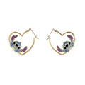 Disney Pendientes Stitch Love Plata Licencia Oficial