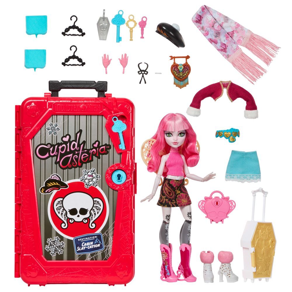 Mattel Muñeca Cupid Asteria y Armario Skulltimate Secrets Monster High (imagen 2 de 6)
