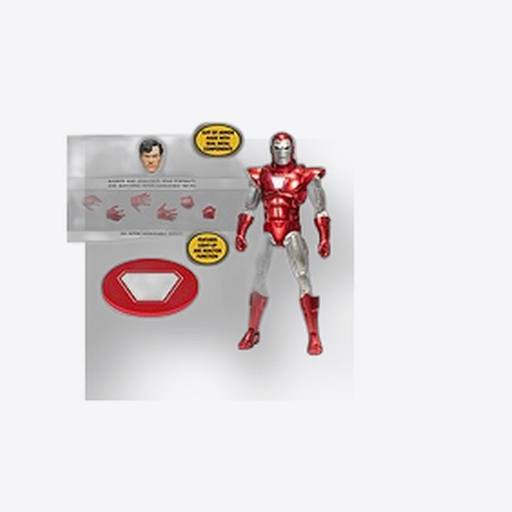 Figura mezco toyz marvel one:12 collective iron man silver centurion edition 16cm (imagen 6 de 6)