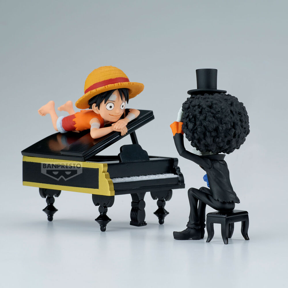 Banpresto Figura Luffy & Brook Word Collectable Stories One Piece 8cm (imagen 3 de 6)