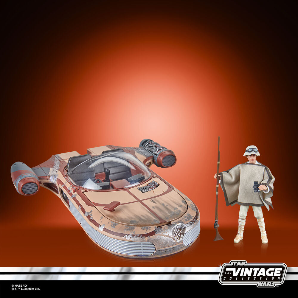 Star Wars Figura Luke Skywalker + Landspeeder Hasbro Colección