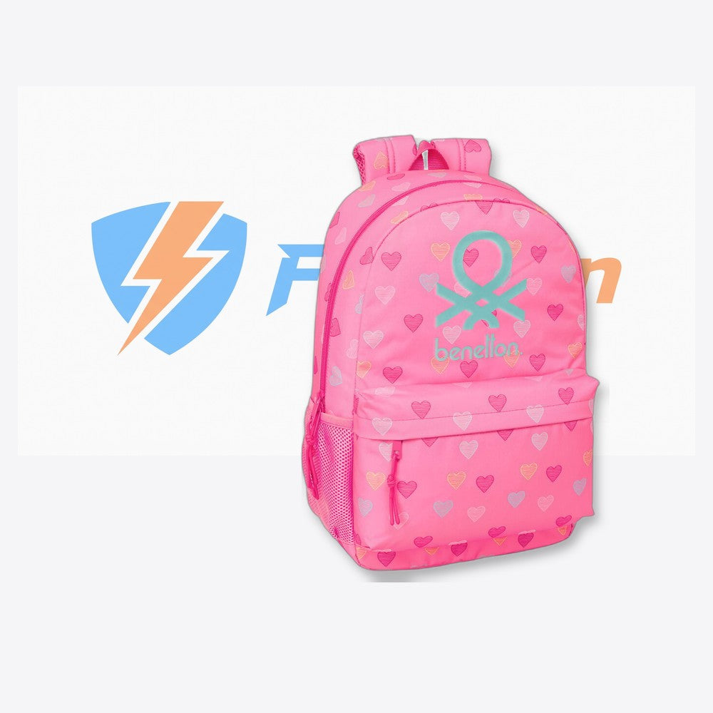 Safta Mochila Heart Benetton 46cm adaptable (imagen 6 de 6)