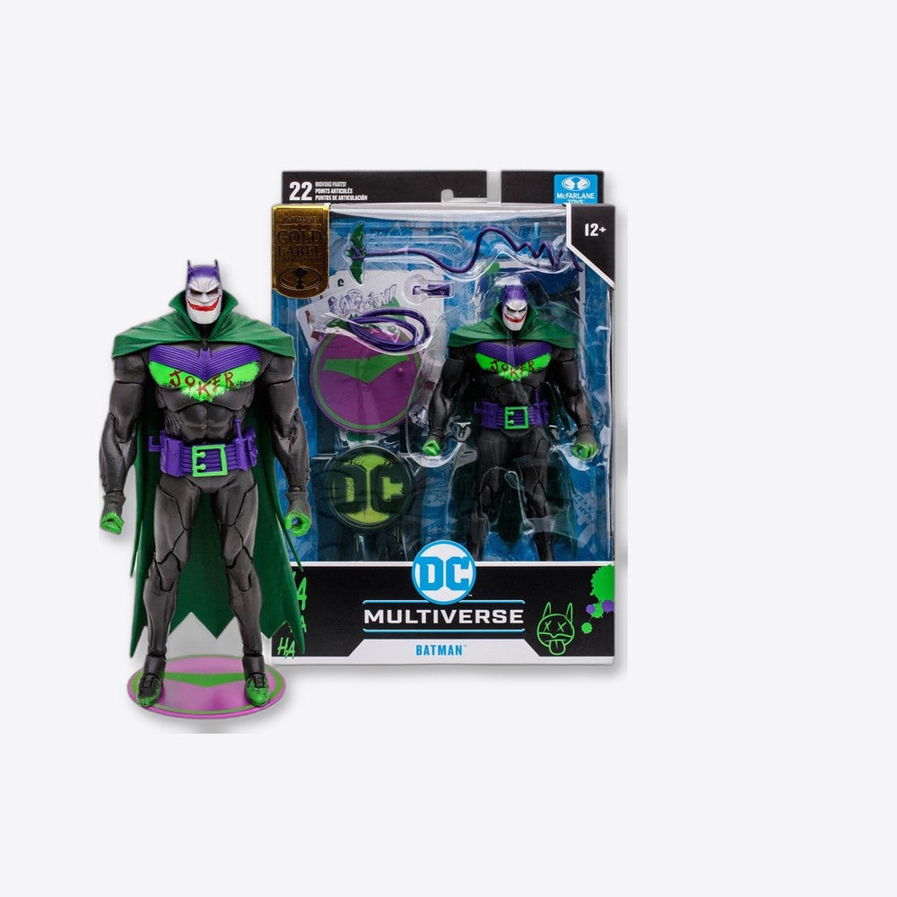 Figura mcfarlane toys dc multiverse 7in -  batman (batman: white knight)(jokerized)(gold label) (imagen 6 de 6)