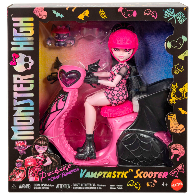 Mattel Muñeca Draculaura + Scooter Monster High (imagen 5 de 7)