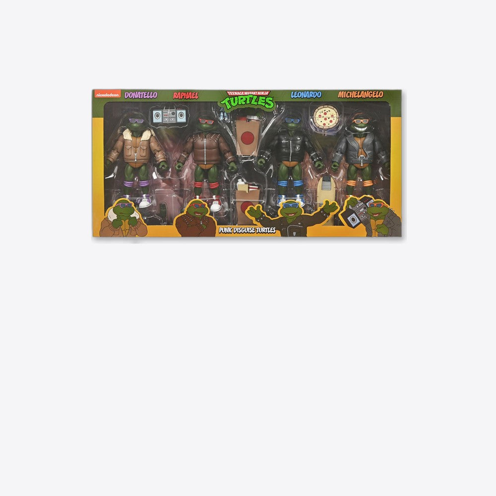 Figura neca teenage mutant ninja turtles cartoon punk turtles pack 4 scale action 18cm (imagen 6 de 6)