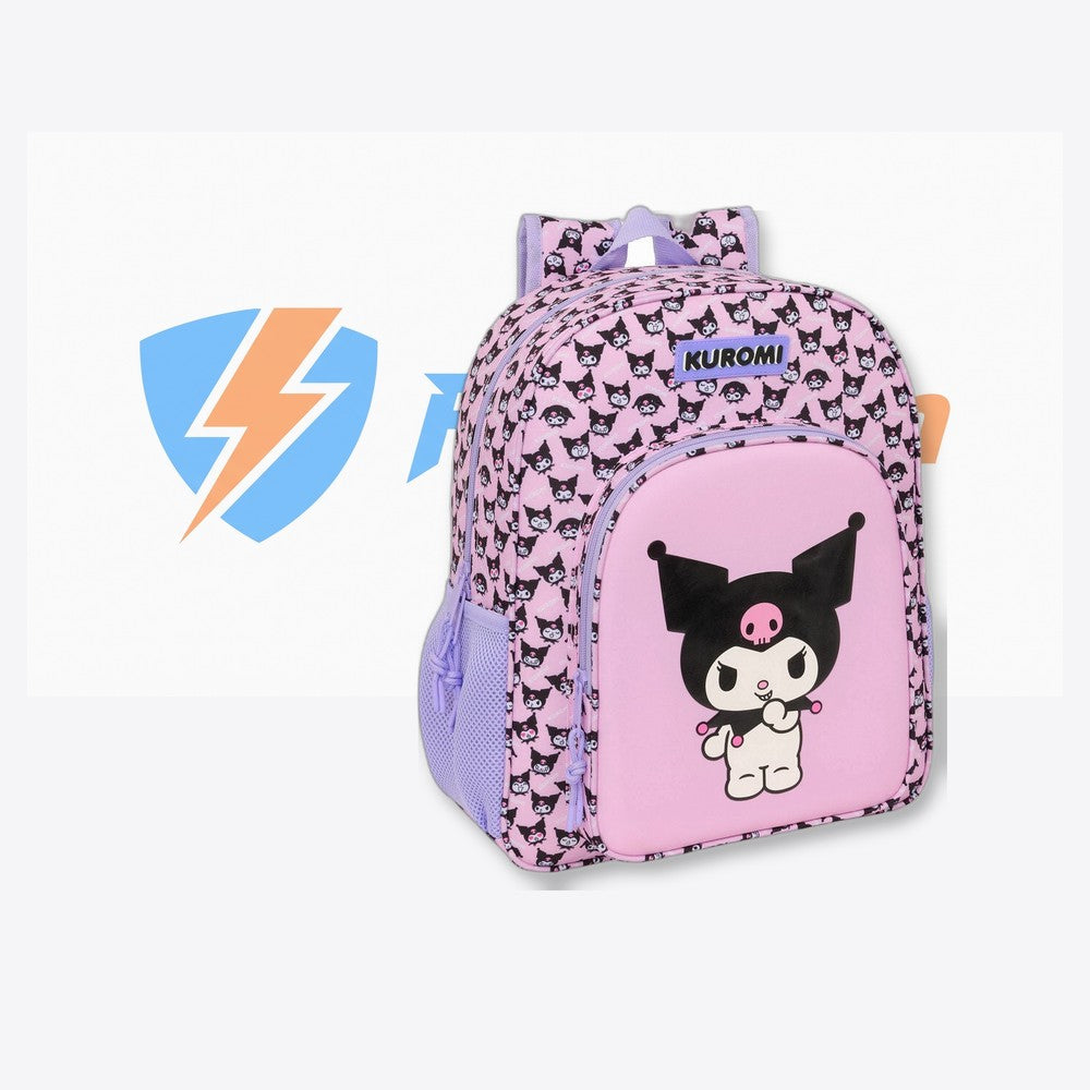 Safta Mochila Kuromi Hello Kitty 38cm adaptable (imagen 6 de 6)
