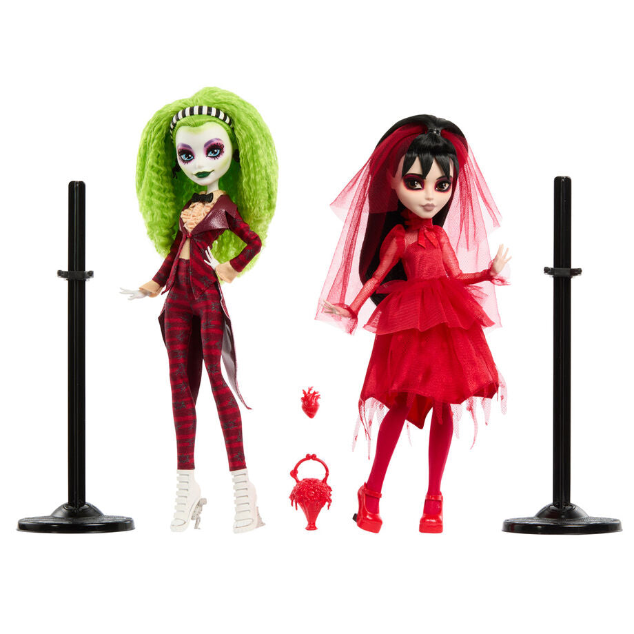 Mattel Set 2 muñecas Beetlejuice Bitelchus Monster High Skullector (imagen 3 de 7)