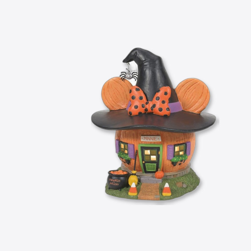Figura decorativa enesco disney mickey & minnie minnie casa calabaza (imagen 4 de 6)