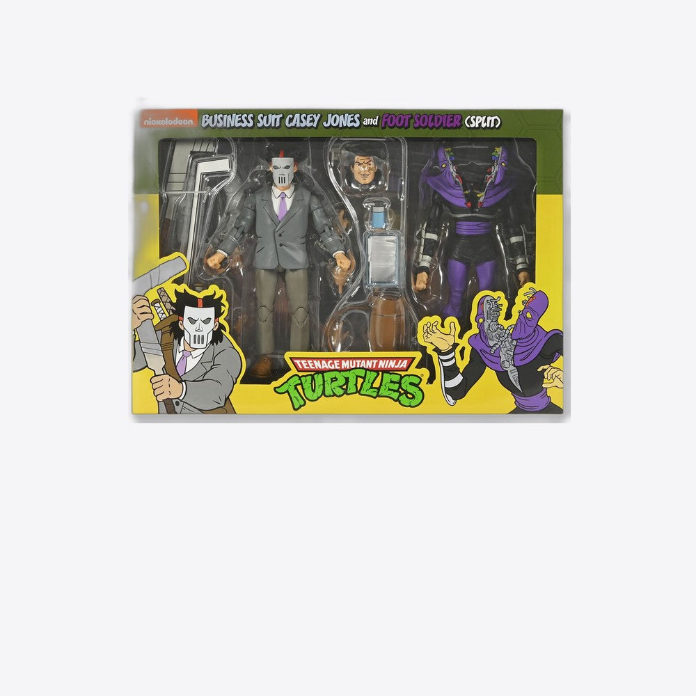 Figura neca teenage mutant ninja turtles business suit casey jones & split foot soldier pack 2 scale action (imagen 6 de 6)