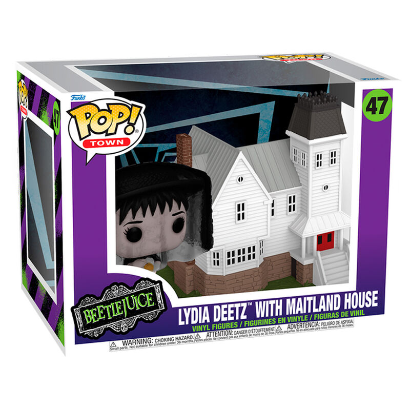 Funko Figura POP Town Beetlejuice Lydia Deetz with Maitland House (imagen 2 de 3)