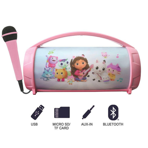 Lexibook Altavoz Bluetooth Luminoso + Microfono La Casa de Muñecas de Gabby