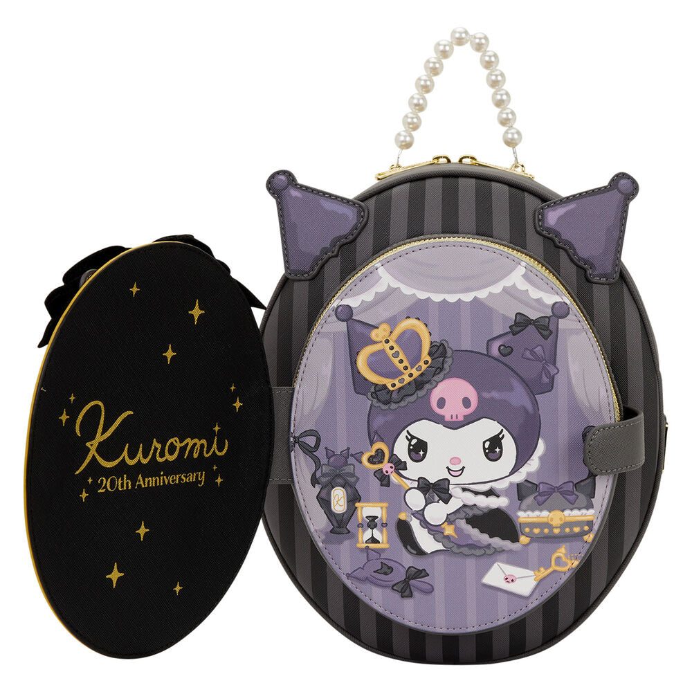 Mochila 20th Anniversary Kuromi Hello Kitty Loungefly 28cm (imagen 2 de 6)