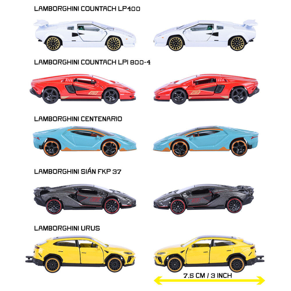 Set de 5 Coches Lamborghini - Coches Y Circuitos | Majorette