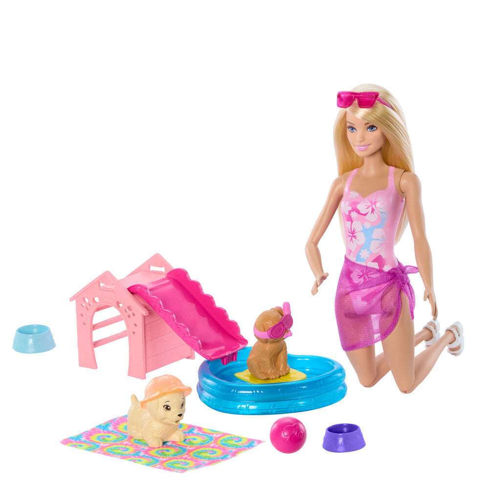 Mattel Muñeca Piscina Perritos Barbie (imagen 2 de 6)