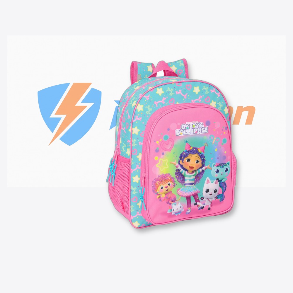 Safta Mochila Confetti La Casa de Muñecas de Gabby 38cm adaptable (imagen 6 de 6)