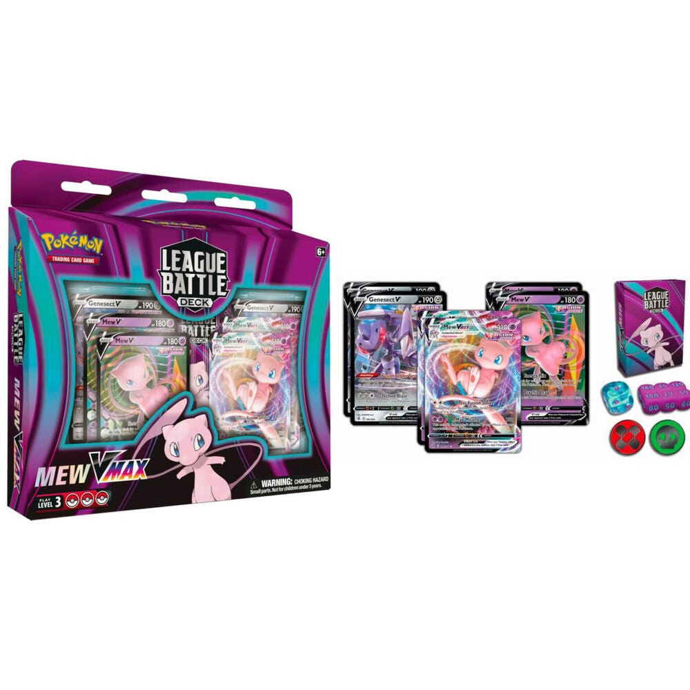 Pokemon Juego De Cartas Blister Cartas League Battle Mew VMax Pokemon español (imagen 2 de 5)
