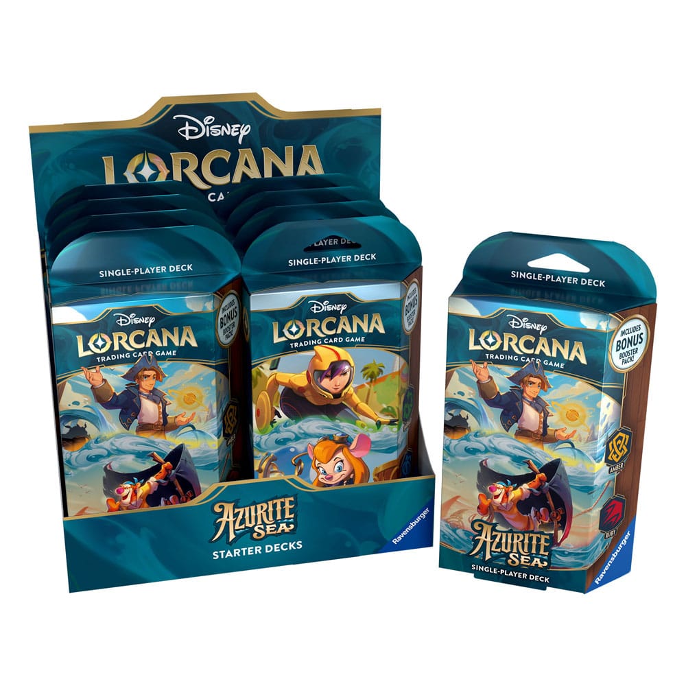 Ravensburger Juego de cartas disney lorcana tcg azurite sea starter deck 8 unidades inglés
