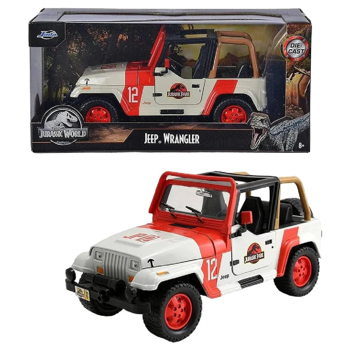 Jurassic Park Coche Jeep Wrangler 1/24 Jada Toys